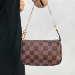 Alternative view of Túi Louis Vuitton Damier Ebène Canvas Mini Leather Bag N58009