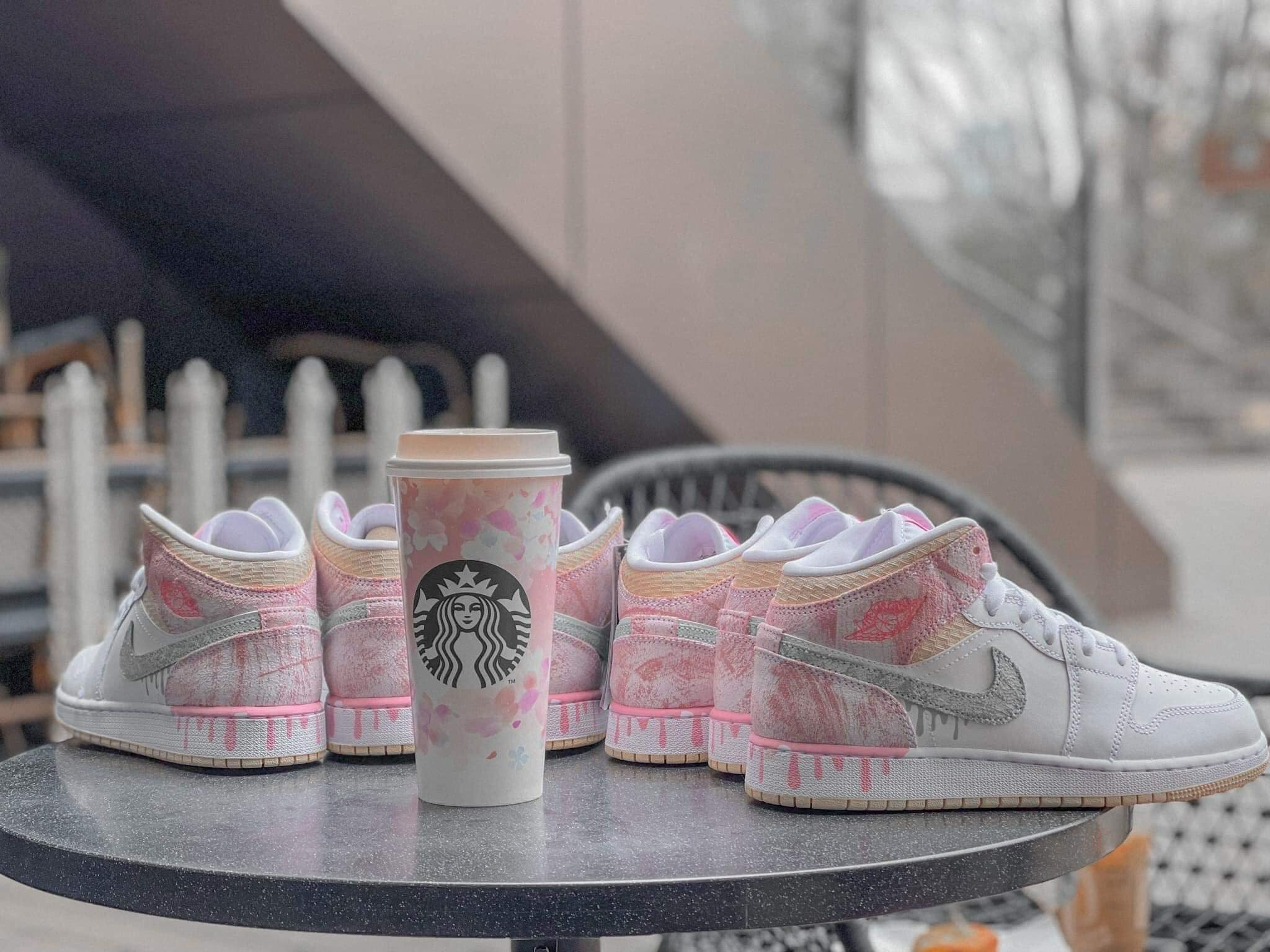 Giày Nike Air Jordan 1 Mid SE GS 'Paint Drip' DD1666-100 - Ảnh 10