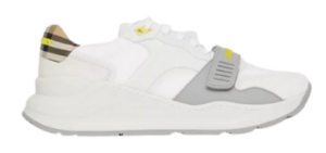 Giày Burberry Vintage Check Suede White Beige 80372581