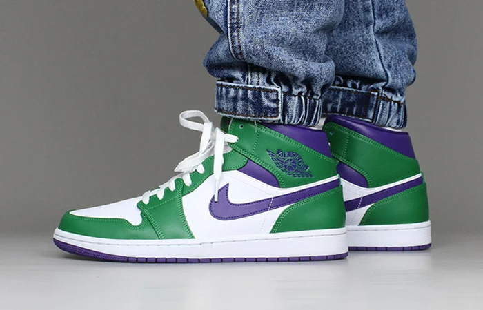 Giày Nike Air Jordan 1 Mid GS 'Hulk' 554725-300 - Ảnh 7