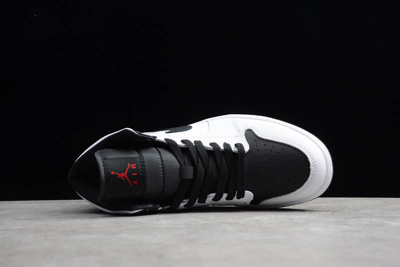 Giày Nike Wmns Air Jordan 1 Mid 'White Black' BQ6472-101 - Ảnh 6