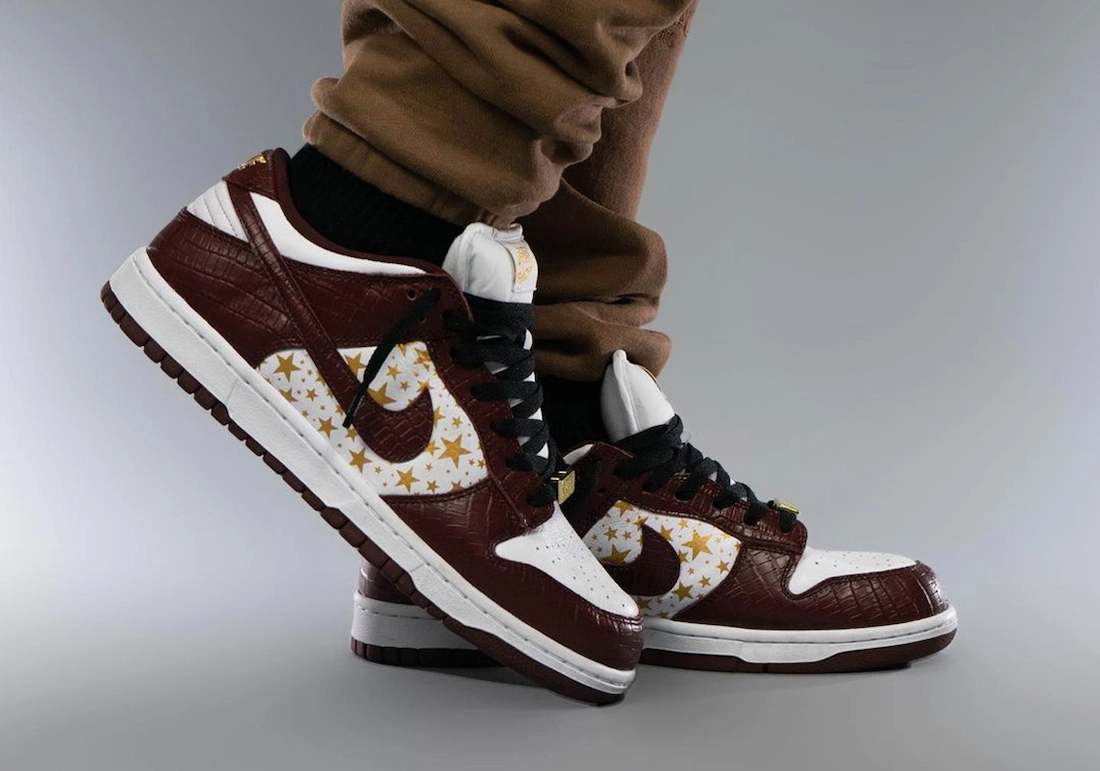 Giày Nike Supreme x Dunk Low OG SB QS 'Barkroot Brown' DH3228-103 - Ảnh 4