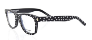 Alternative view of Kính Saint Laurent Hearts Eyeglasses 'Black Silver' SL50F 005