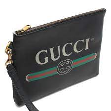 Alternative view of Túi Gucci Black Leather Print Clutch 572770 0Y2AT 8163