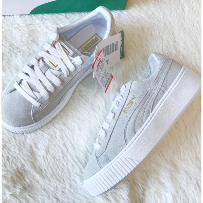 Giày Puma Wmns Puma Suede Platform White Gold 362223-08 - Ảnh 4