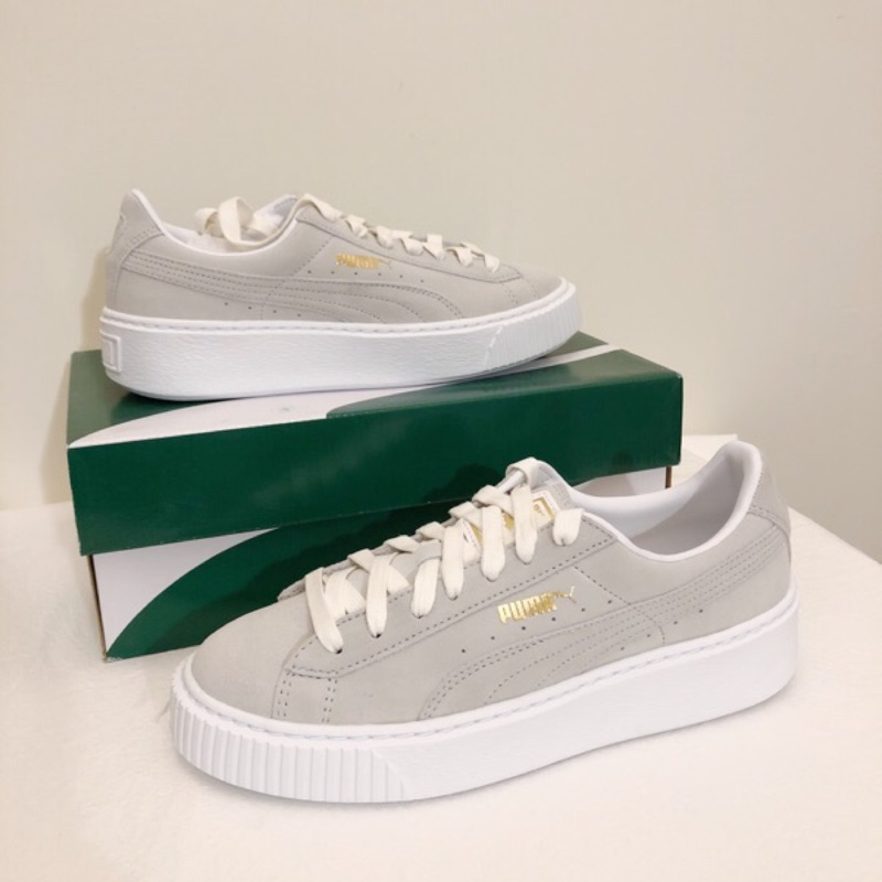 Giày Puma Wmns Puma Suede Platform White Gold 362223-08 - Ảnh 5