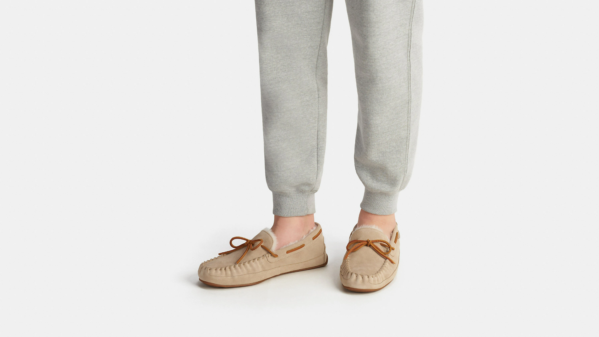Giay Coach Fleece Shearling Moccasin 'Sand' CC743-SND