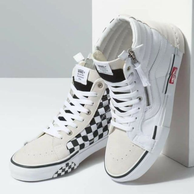 Giày Vans SK8-Hi CAP LX Reissue 'White Checkerboard' VN0A3WM127I - Ảnh 3