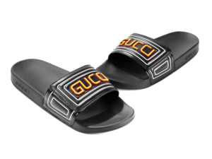 Alternative view of Dép Gucci Logo Leather 'Black' 575072-DIR00-1000