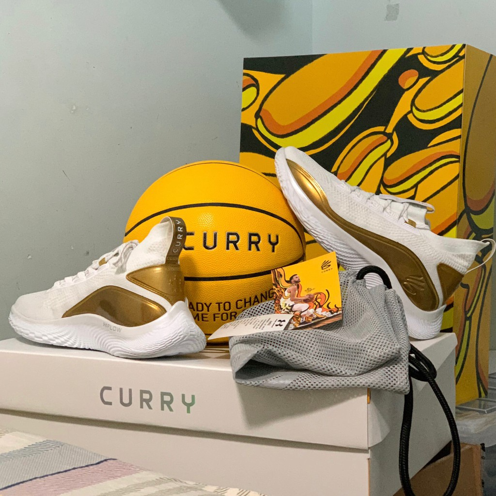 Giày Under Armour Curry Flow 8 Gold Blooded 3024456-102 - Ảnh 7