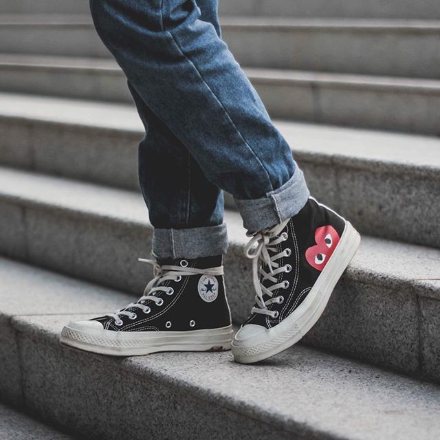 Giày Converse Comme des Garçons x Chuck Taylor All Star Hi 'Play' 150204C - Ảnh 2