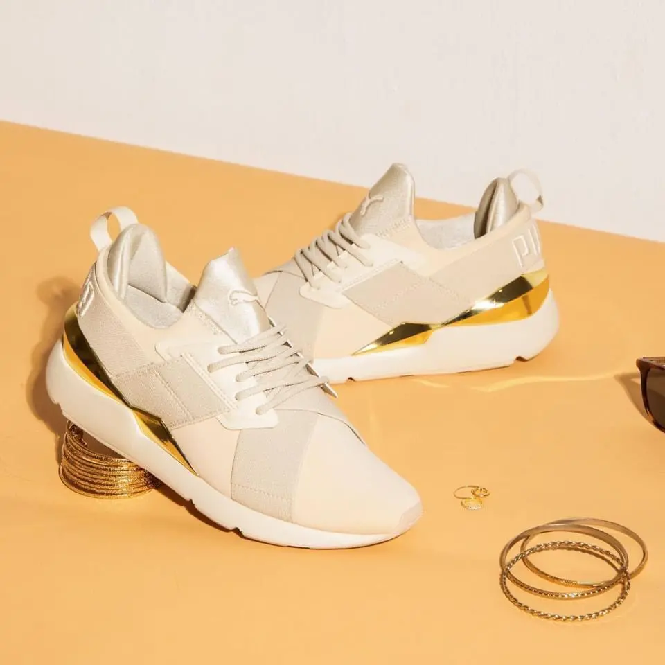 Alternative view of Giày Puma Wmns Muse Metal 'Birch Metallic Gold' 367047-05