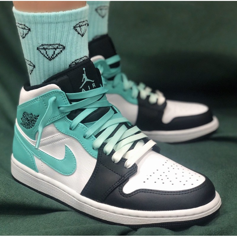 Giày Nike Air Jordan 1 Mid GS 'Tropical Twist' 554725-132 - Ảnh 4