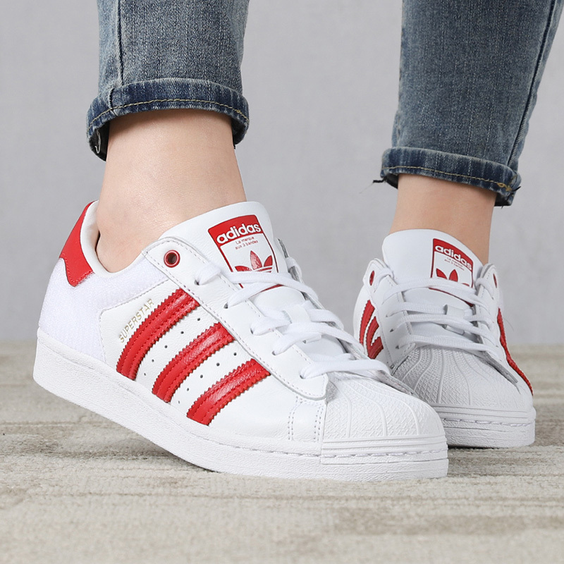 Giày Adidas Superstar 'Velcro Patches White Scarlet' FY3117 - Ảnh 2