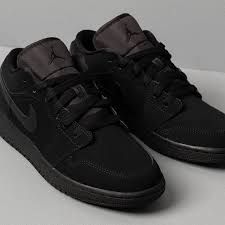 Giày Nike Air Jordan 1 Low GS 'Triple Black' 553560-056 - Ảnh 3