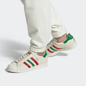 Alternative view of Giày Adidas Superstar 'Off White Scarlet Green' FZ5435