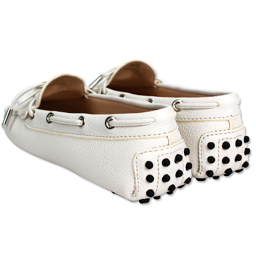 Giày Tod's Woman Gommino Driving Shoes in White Leather XXW0FW050305J19999 - Ảnh 5
