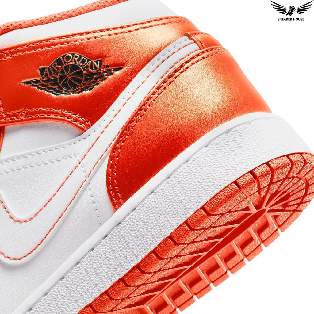 Giày Nike Air Jordan 1 Mid SE GS 'Electro Orange' DM4228-800 - Ảnh 9
