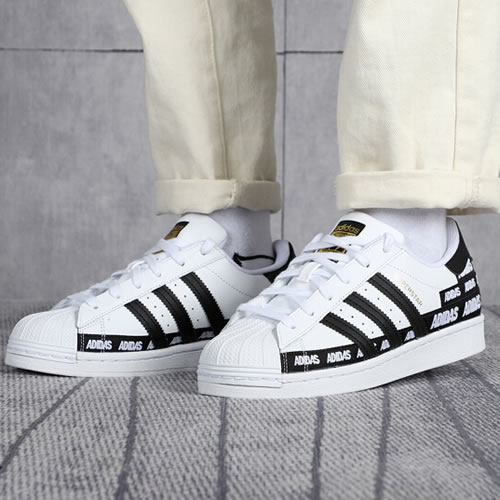 Giày Adidas Superstar 'Wordmark Heel Stripe White Black' FX5558 - Ảnh 3