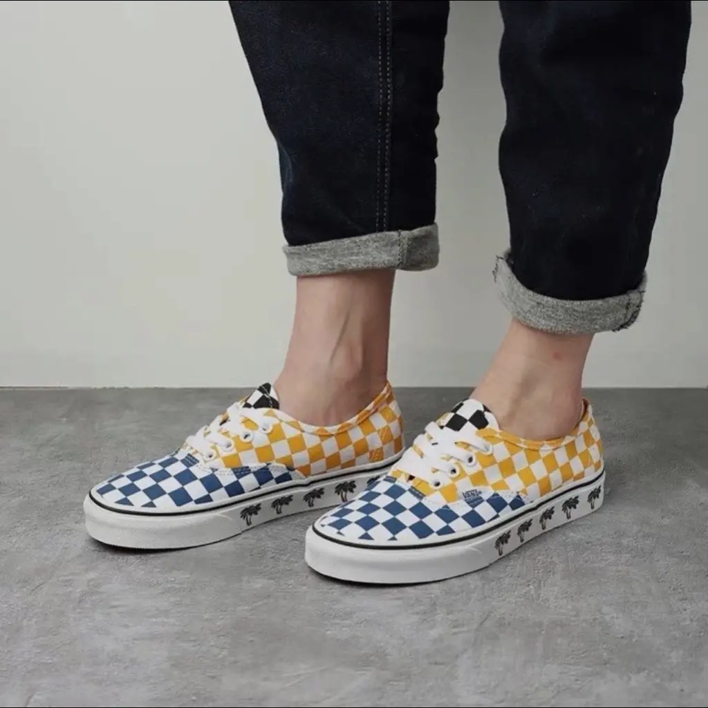 Alternative view of Giày Vans Authentic 'Sidewall Palm Tree Checkerboard' VN0A348A40P