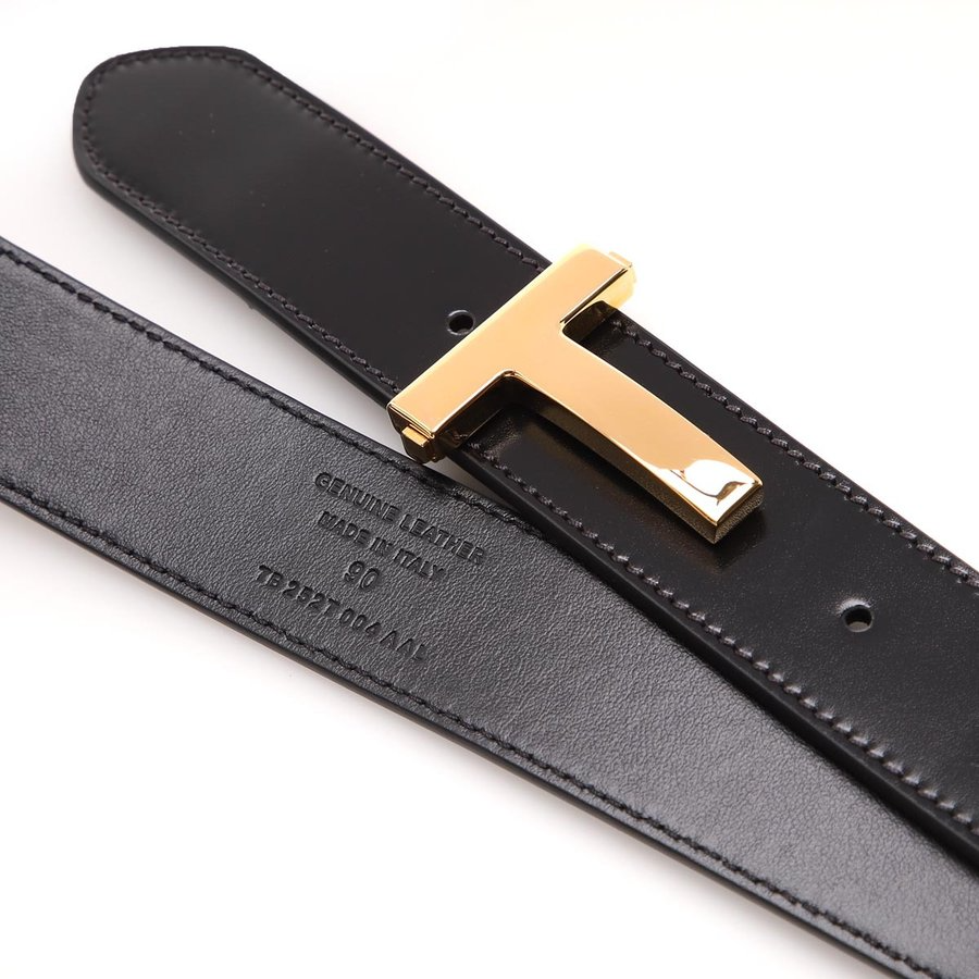 Thắt lưng Tom Ford Men's T Double Buckle Belt TB252T-LCL052-U9000 - Ảnh 3