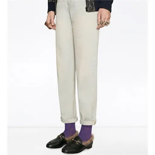 Alternative view of Giày Gucci Jordaan Fur Loafers 496626 DMB90 1063