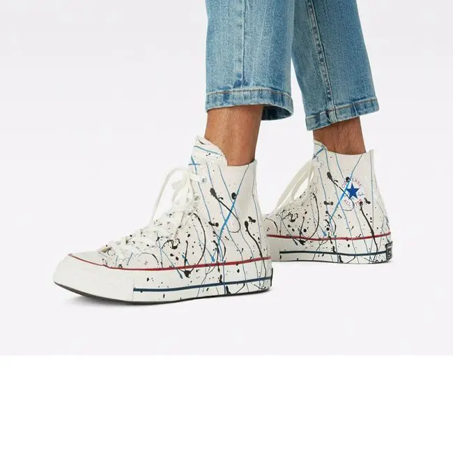 Alternative view of Giày Converse Chuck 70 High 'Paint Splatter Egret' 170802C