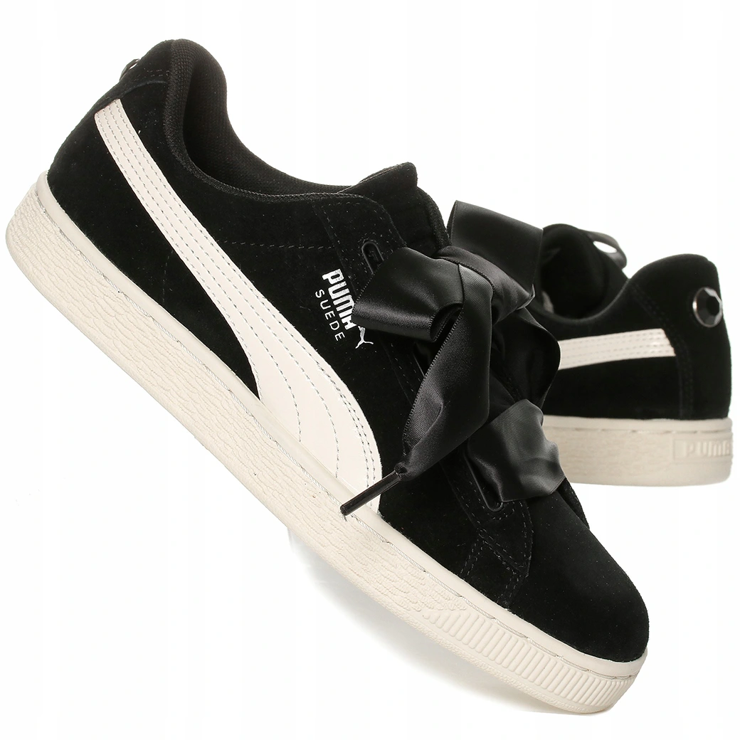 Giày Puma Suede Heart Jewel Jr 'Black White' 365138-03 - Ảnh 3