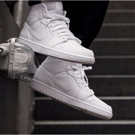 Giày Nike Air Jordan 1 Mid 'White' 554724-126 - Ảnh 3