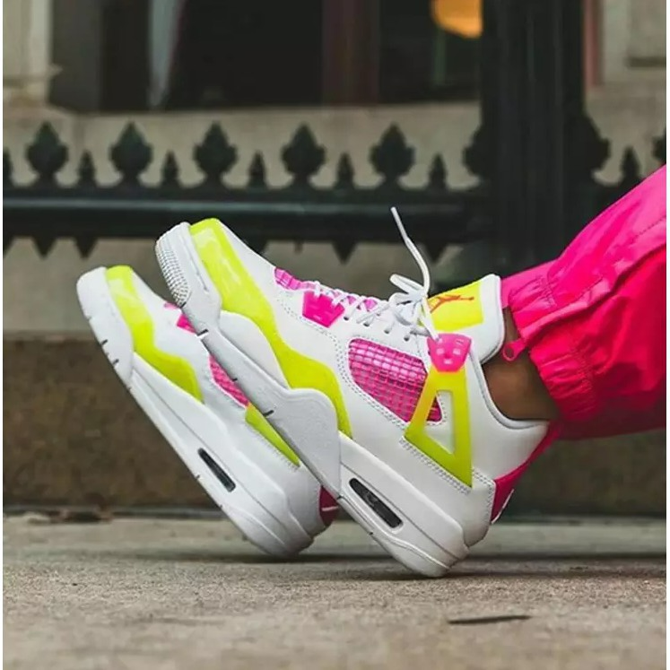 Giày Nike Air Jordan 4 Retro GS 'Lemon Venom' CV7808-100 - Ảnh 3