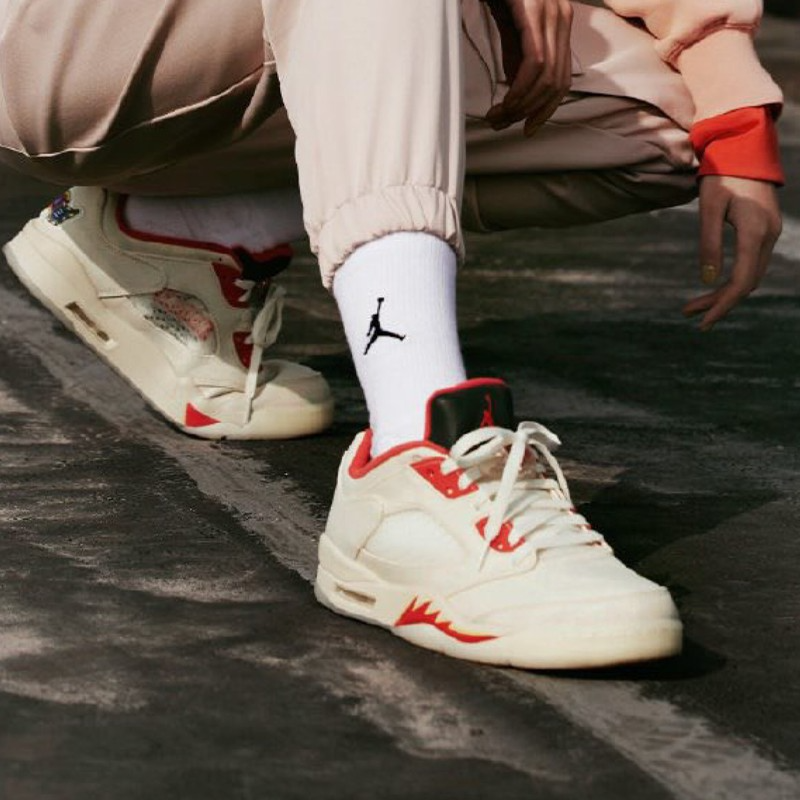 Giày Nike Air Jordan 5 Low 'Chinese New Year' 2021 DD2240-100 - Ảnh 6