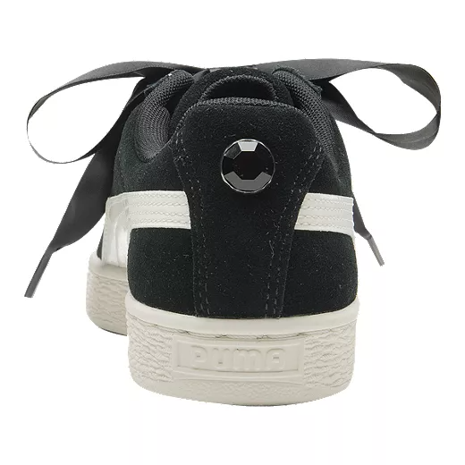 Giày Puma Suede Heart Jewel Jr 'Black White' 365138-03 - Ảnh 5