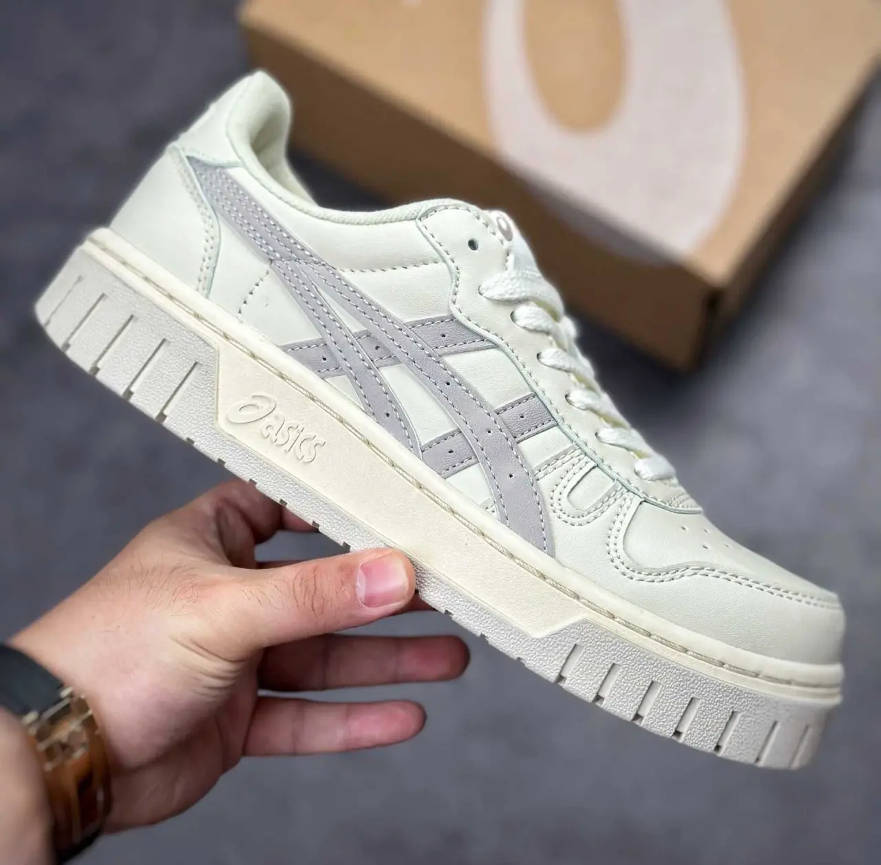 Giay Asics Court Mz 'Beige' 1203A127-751