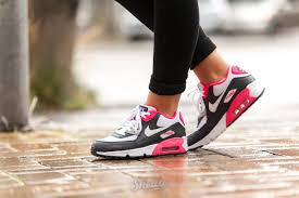 Alternative view of Giày Nike Air Max 90 Mesh GS 'Anthracite' 833340-001