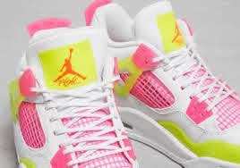 Giày Nike Air Jordan 4 Retro GS 'Lemon Venom' CV7808-100 - Ảnh 6