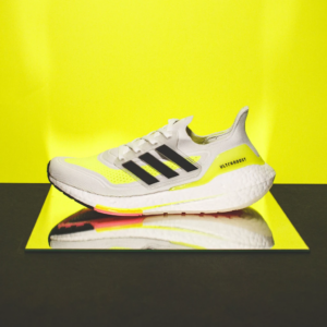 Alternative view of Giày Adidas UltraBoost 21 'White Solar Yellow' FY0377