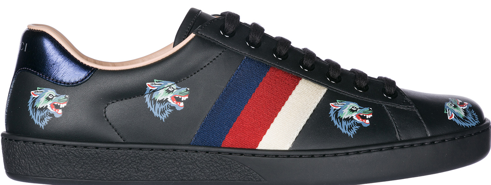 Giày Gucci Men's Ace Trainers Black 386750-0H810-1162