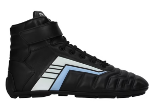 Giày Prada Sneakers Men Leather 'Black Light Blue' 2TG172-A21-F014B