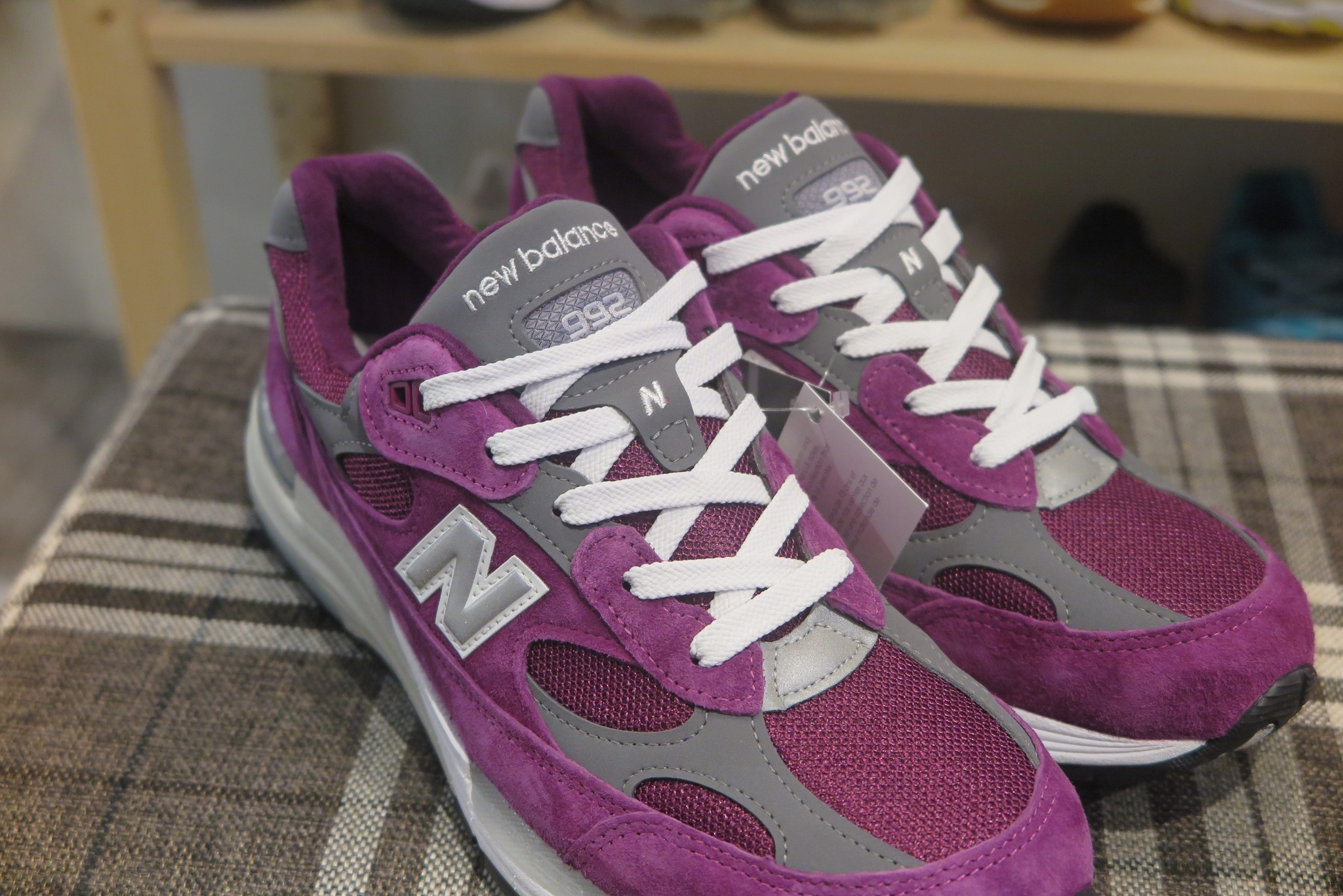 Giày New Balance 992 Made In USA 'Maroon' M992BA - Ảnh 6