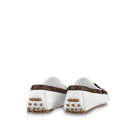 Giày Louis Vuitton Hockenheim Mocassins White 1A9I65 - Ảnh 2