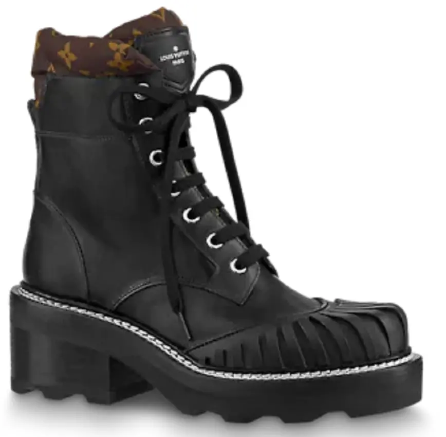 Giày Louis Vuitton Lv Beaubourg Ankle Boots Black 1A94N6