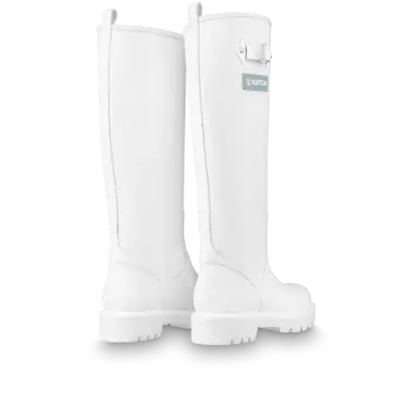 Alternative view of Giày Louis Vuitton Territory Flat High Boots White 1A9H2G
