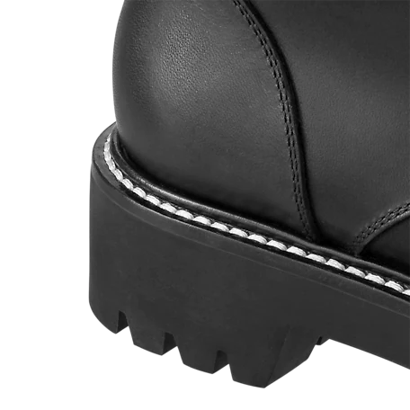 Giày Louis Vuitton Territory Flat Ranger Boots Black 1A9HAK - Ảnh 4