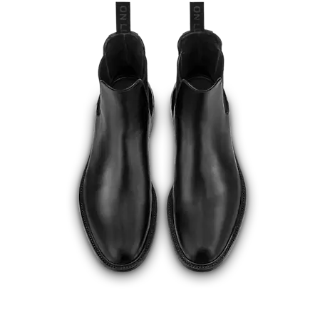 Giày Louis Vuitton Vendome Flex Chelsea Boots Black 1A9A8G - Ảnh 3