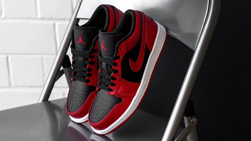 Giày Nike Air Jordan 1 Low GS 'Reverse Bred' 553560-606 - Ảnh 9
