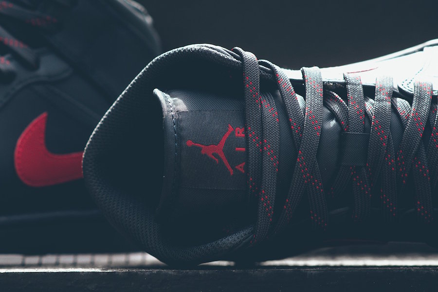 Giày Nike Air Jordan 1 Mid 'Anthracite Gym Red' 554724-045 - Ảnh 6