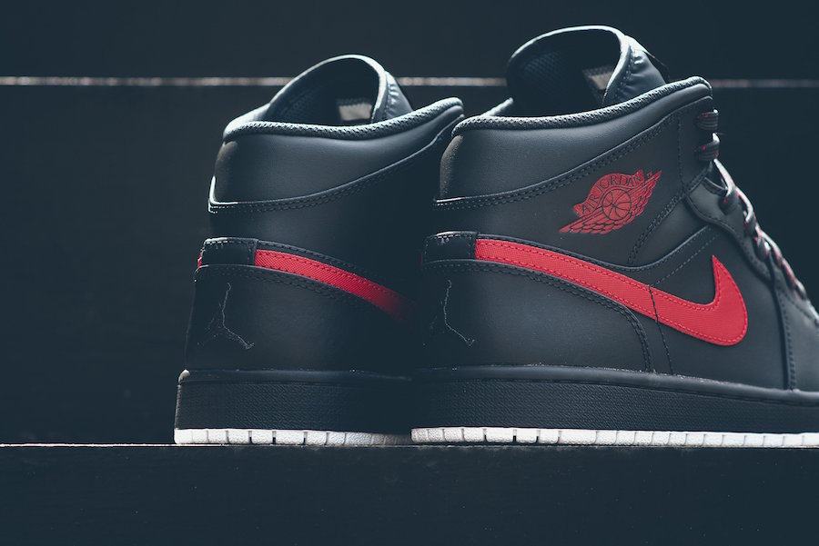 Giày Nike Air Jordan 1 Mid 'Anthracite Gym Red' 554724-045 - Ảnh 7