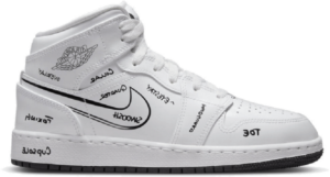 Giày Nike Air Jordan 1 Mid GS ‘Schematic’ DQ1864-100