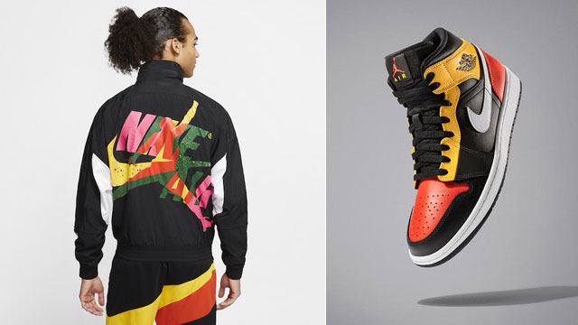 Giày Nike Air Jordan 1 Mid 'Black Amarillo Orange' 852542-087 - Ảnh 11