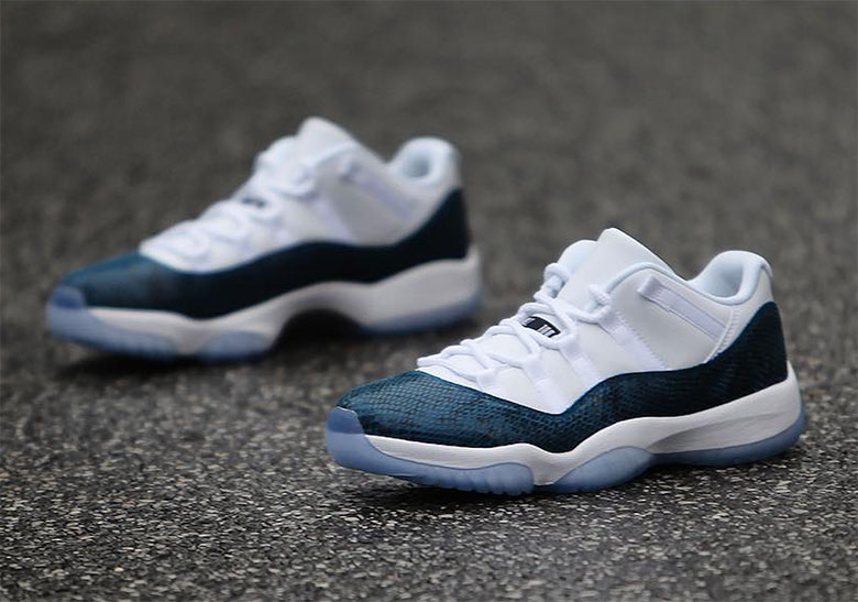 Giày Nike Air Jordan 11 Retro Low GS 'Navy Snakeskin' 2019 CD6847-102 - Ảnh 4
